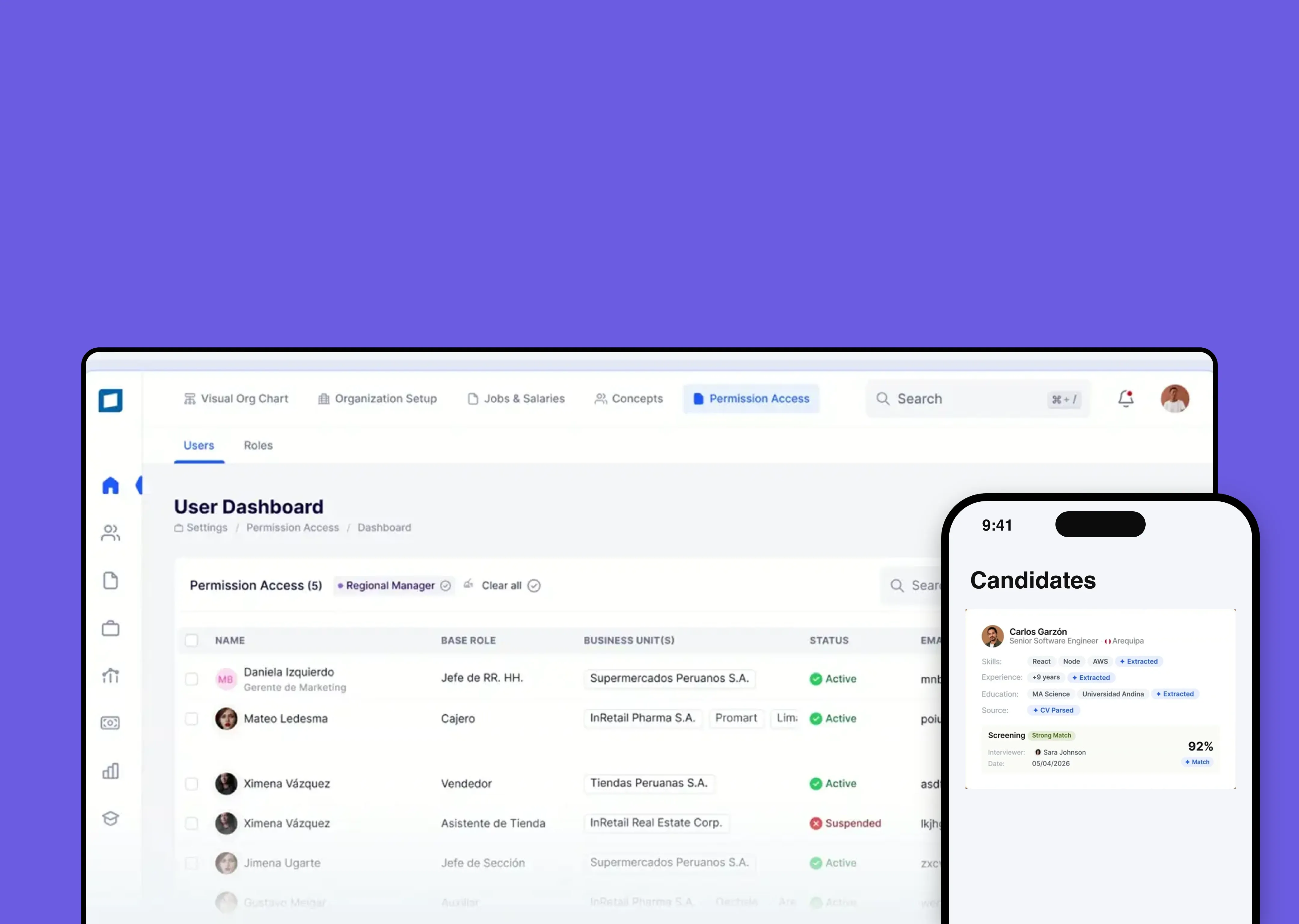 Eyawork interface